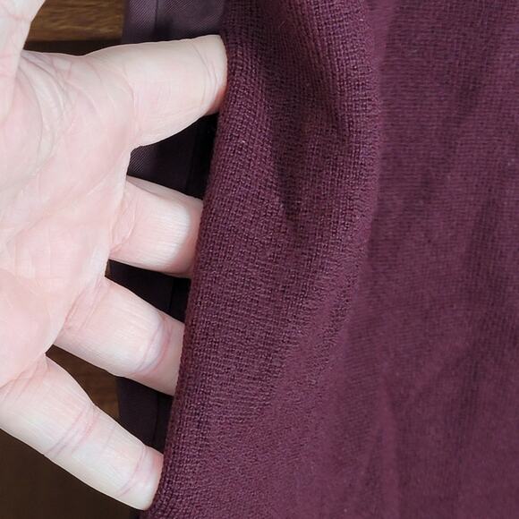 NWT Vince Burgundy Wool Blend Sheath Dress, Sz S - Picture 2 of 7